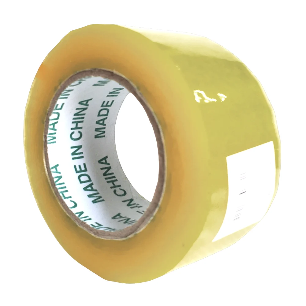 1pza Rollo de cinta adhesiva amarilla transparente para empaque, 4.5cm de grosor, 200m / h1132