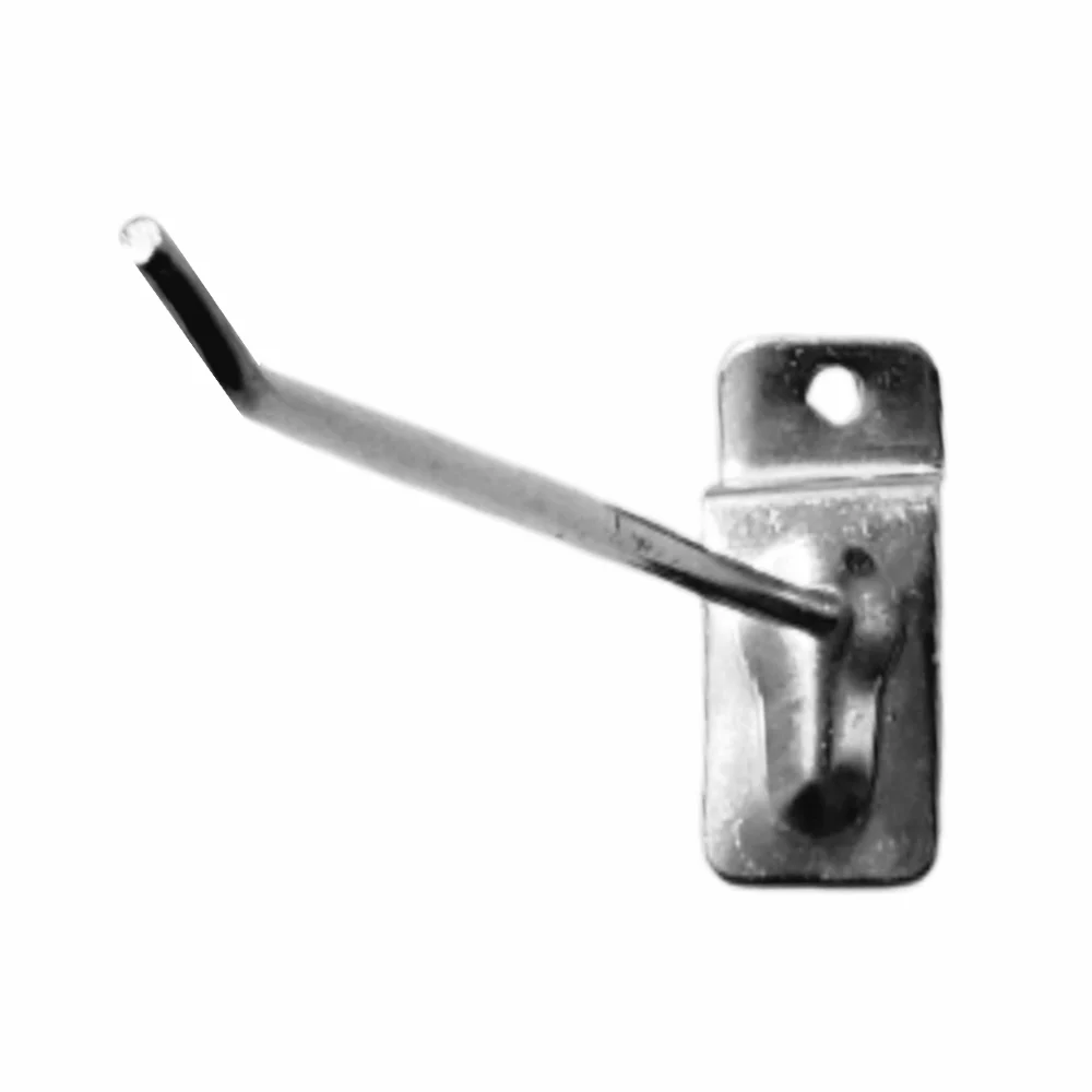 1pza Gancho metálico plateado de 15cm para panel ranurado / h1312