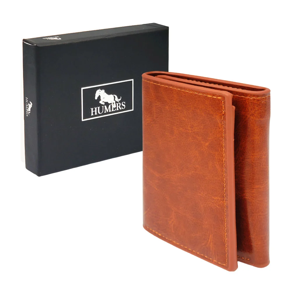 Cartera de vinil humers para caballero, variedad de colores / h4266