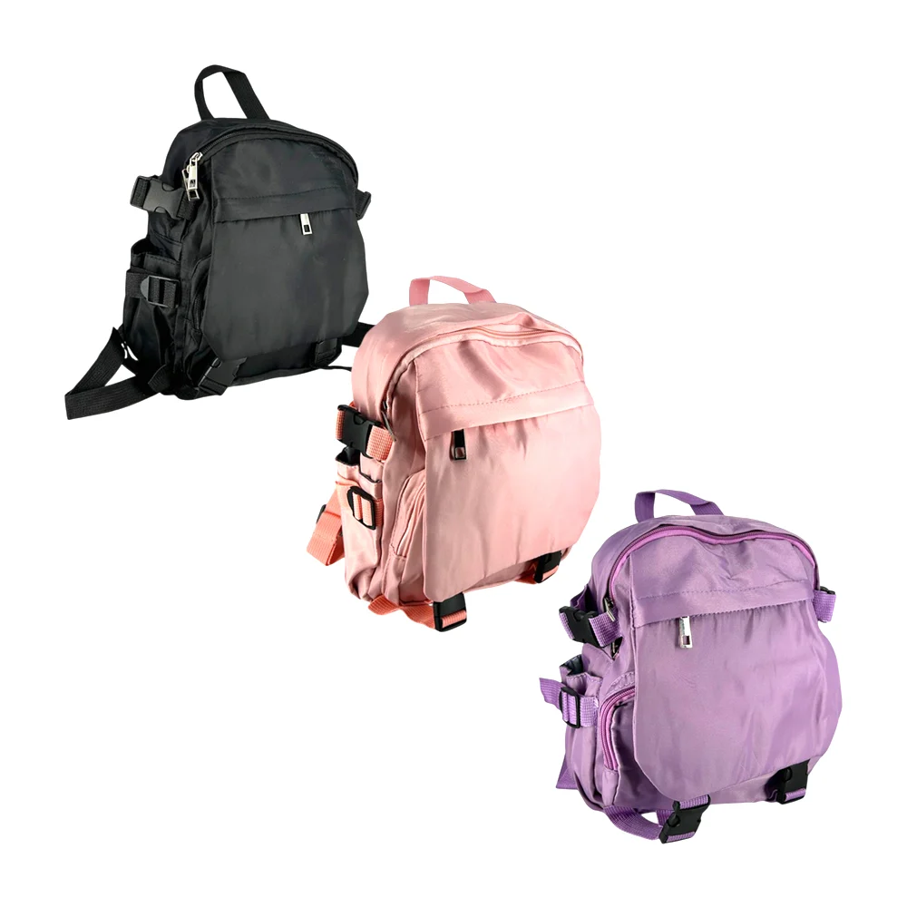 Mochila pequeña con 4 compartimentos, 4 broches ajustables y correas desmontables, variedad de colores / hb-8009