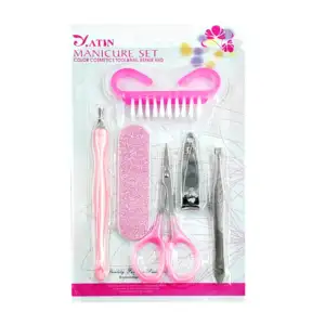 Juego de manicura con cepillo, lima, cortauñas, tijeras, pinzas para …