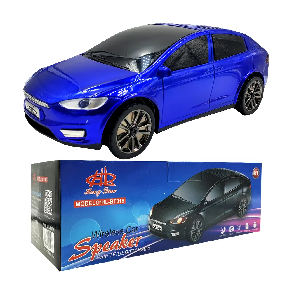 1pza Bocina inalámbrica, recargable, en forma de coche tipo sedán, con botones de reproducción traseros, variedad de colores / hl-bt018 / heng lian
