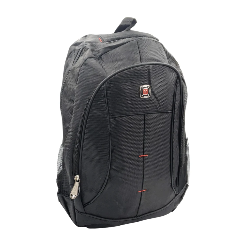 Mochila mediana de tela con 2 compartimientos, mallas laterales y broche metálico / pb5330