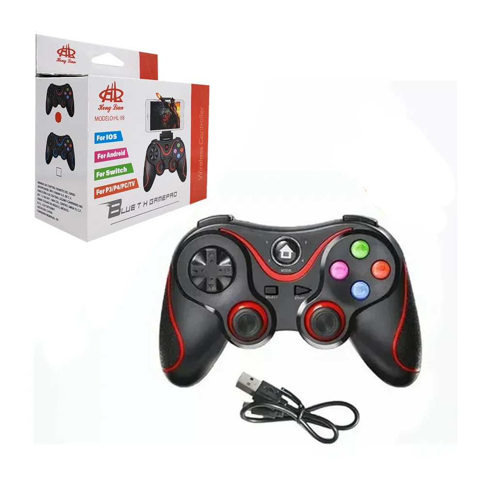 Control de videojuegos inalámbrico compatible con android, ios, switch, p3, p4 y pc, variedad de colores / blueth gamepad