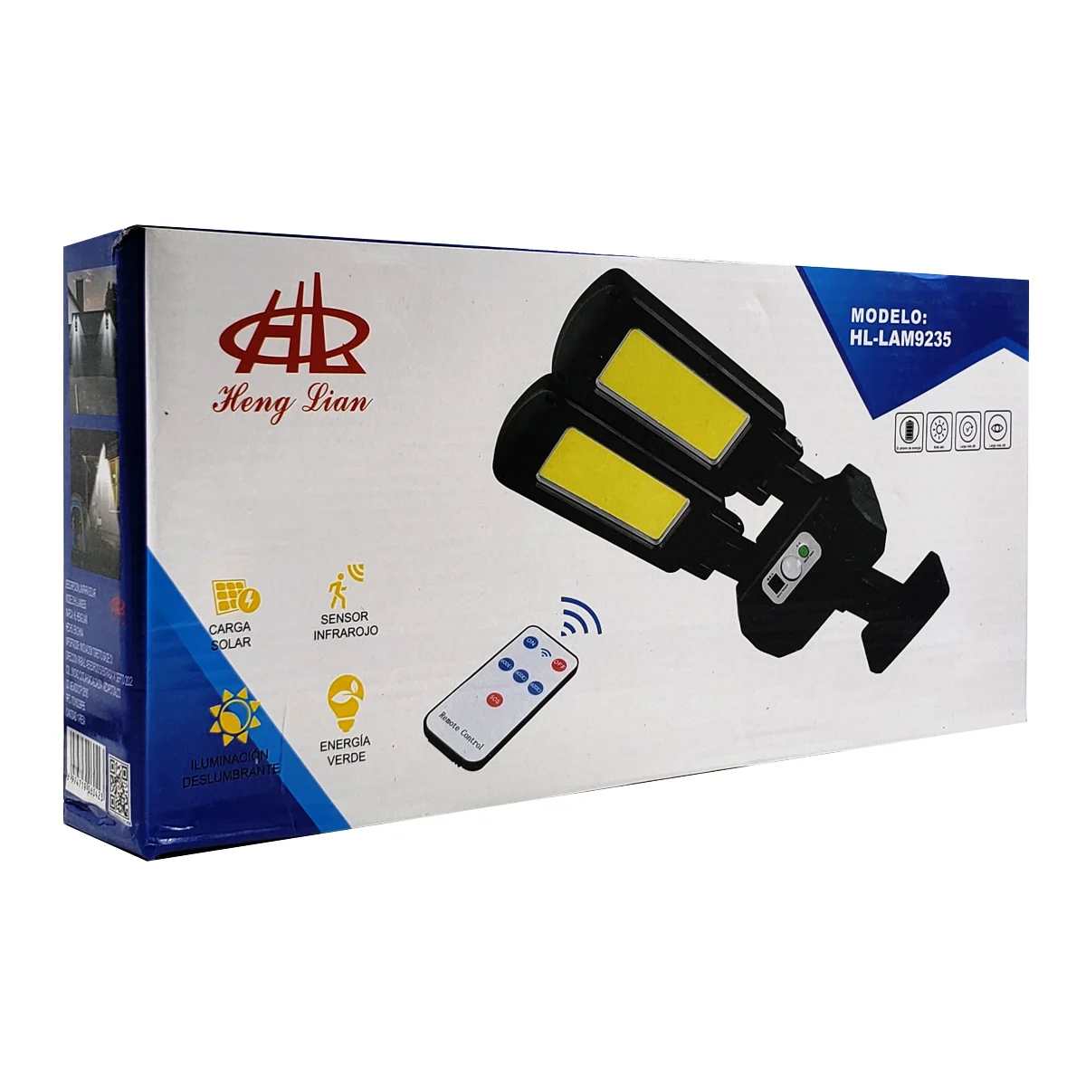 Lámpara urbana doble con carga solar y sensor infrarrojo / hl-lam9235