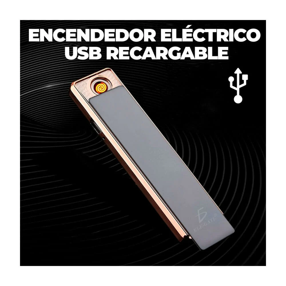 Encendedor eléctrico compacto recargable usb, variedad de colores