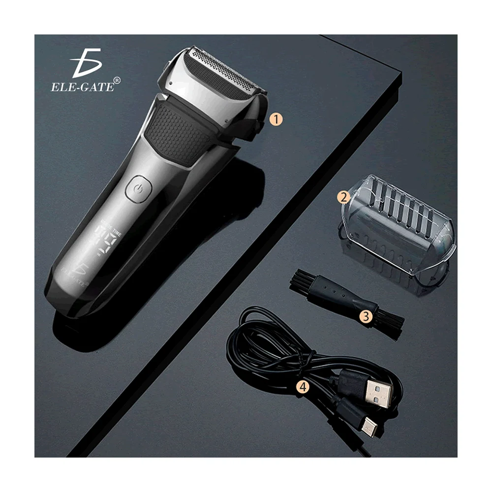 Máquina shaver ele-gate recargable para vello facial con pantalla led / hog.183