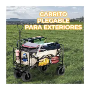 Carrito de mano para camping plegable con capacidad de carga 176.4 lbs