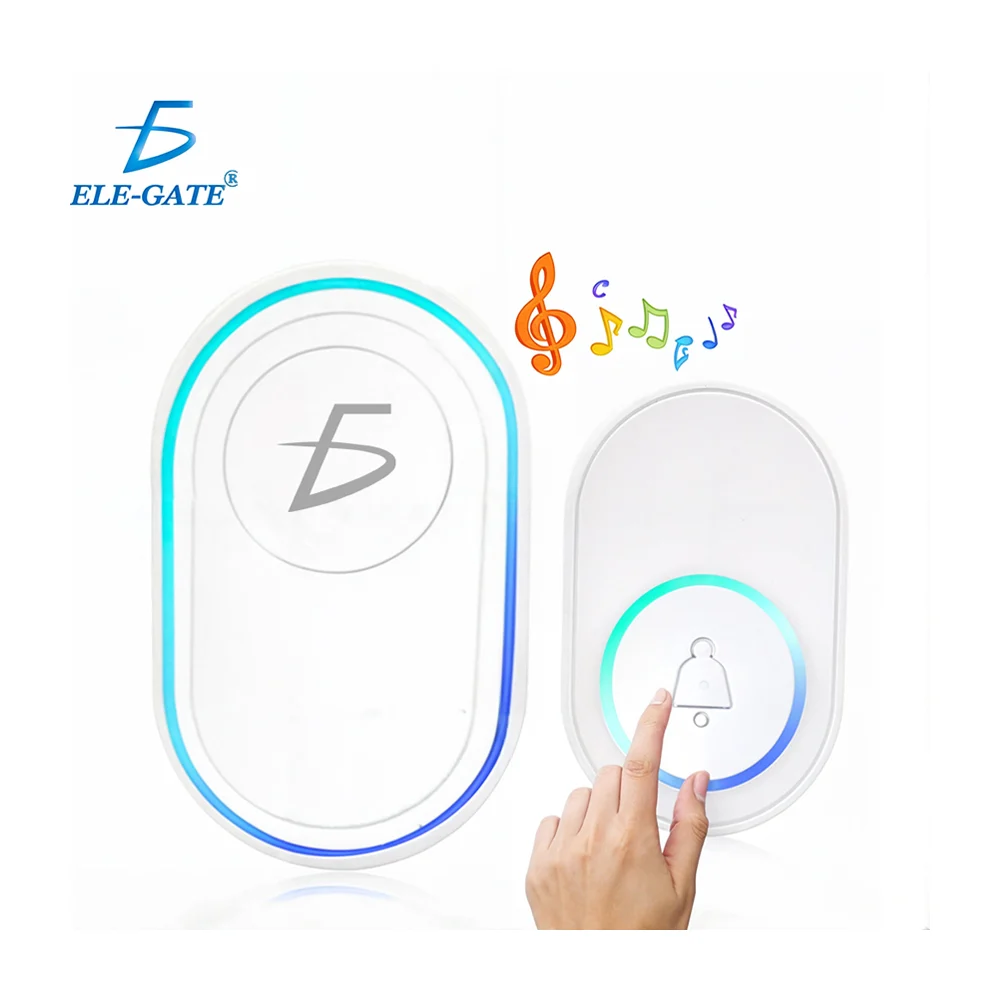 Timbre inalámbrico touch con luz rgb, 39 tonos y 5 niveles de volumen / hog.a6