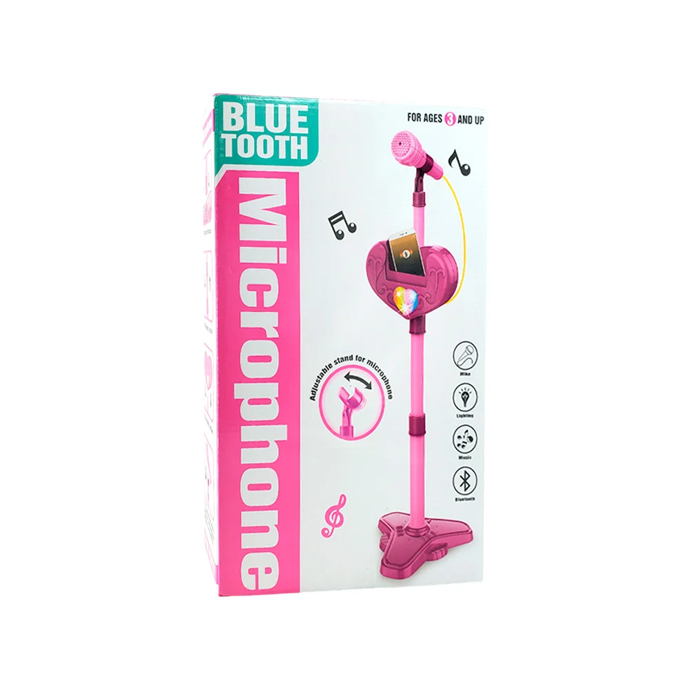 Micrófono bluetooth de juguete infantil con soporte para celular en forma de corazón, variedad de colores / microphone