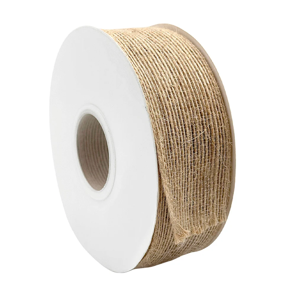 Rollo / cinta de tela de yute - arpillera con 4cm de grosor para manualidades / hz-208