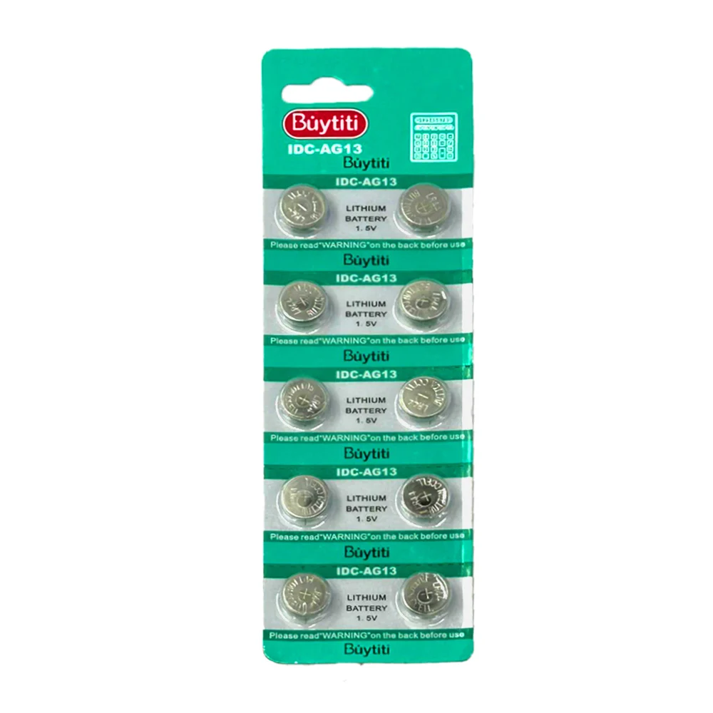 Blíster de 10 pilas de litio buytiti tipo botón, 1.5v, lr44 / idc-ag13