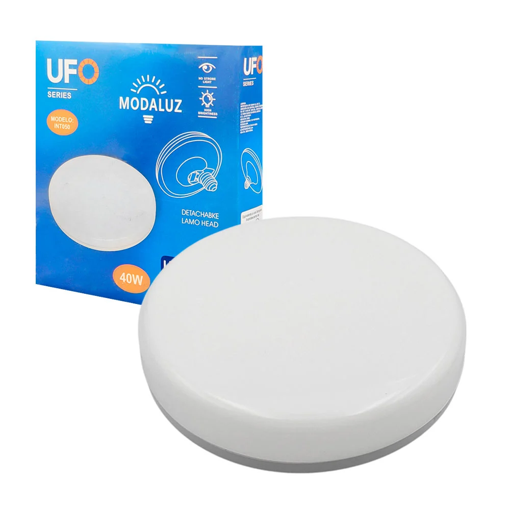 Lámpara led tipo plafón redondo modaluz ufo de luz blanca con consumo de 40w / int050