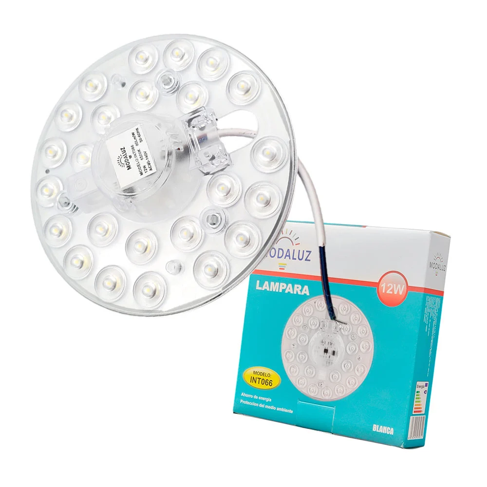 Lámpara led circular modaluz de luz blanca con 80 lúmenes y consumo de 12w / int066