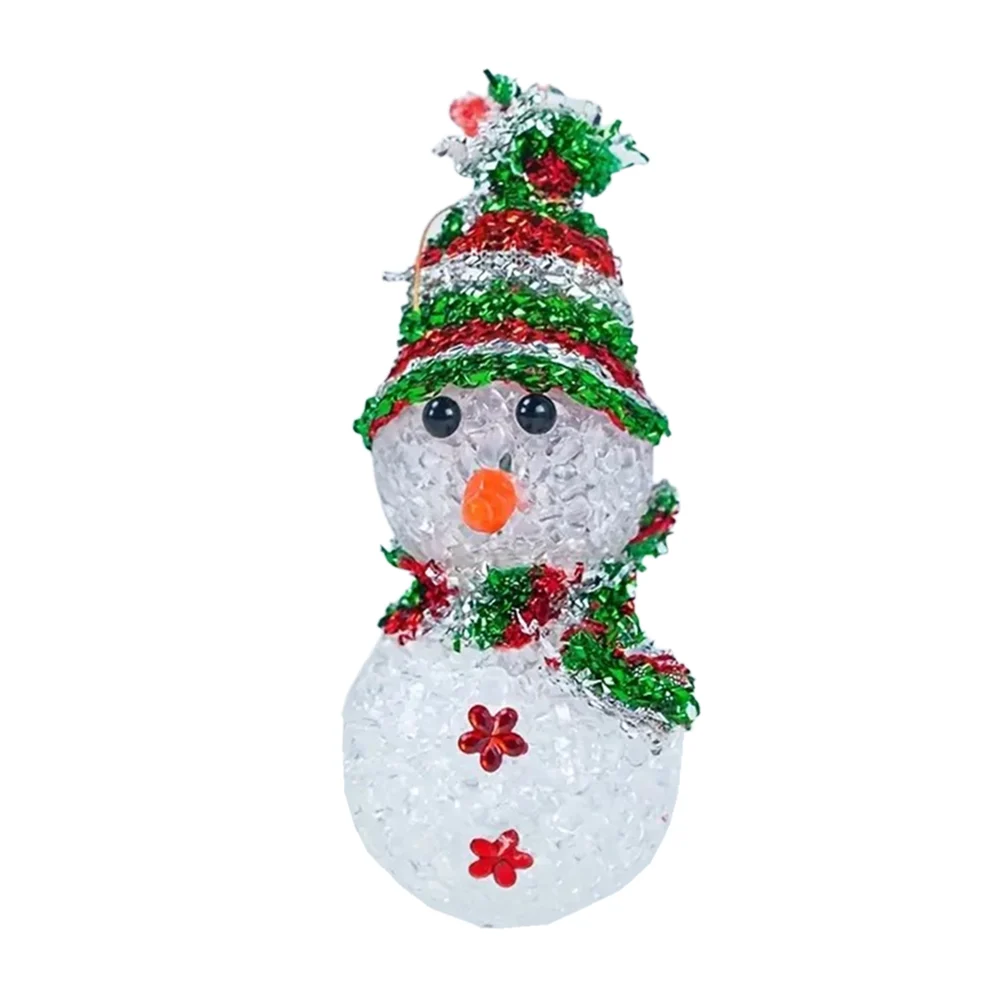 1pza Lámpara de escritorio con diseño muñeco de nieve y luz rgb 10x4cm, variedad de modelos / christmas decorations