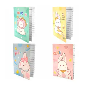 1pza Mini libreta de notas con diseño estampado de conejos kawaii, va…