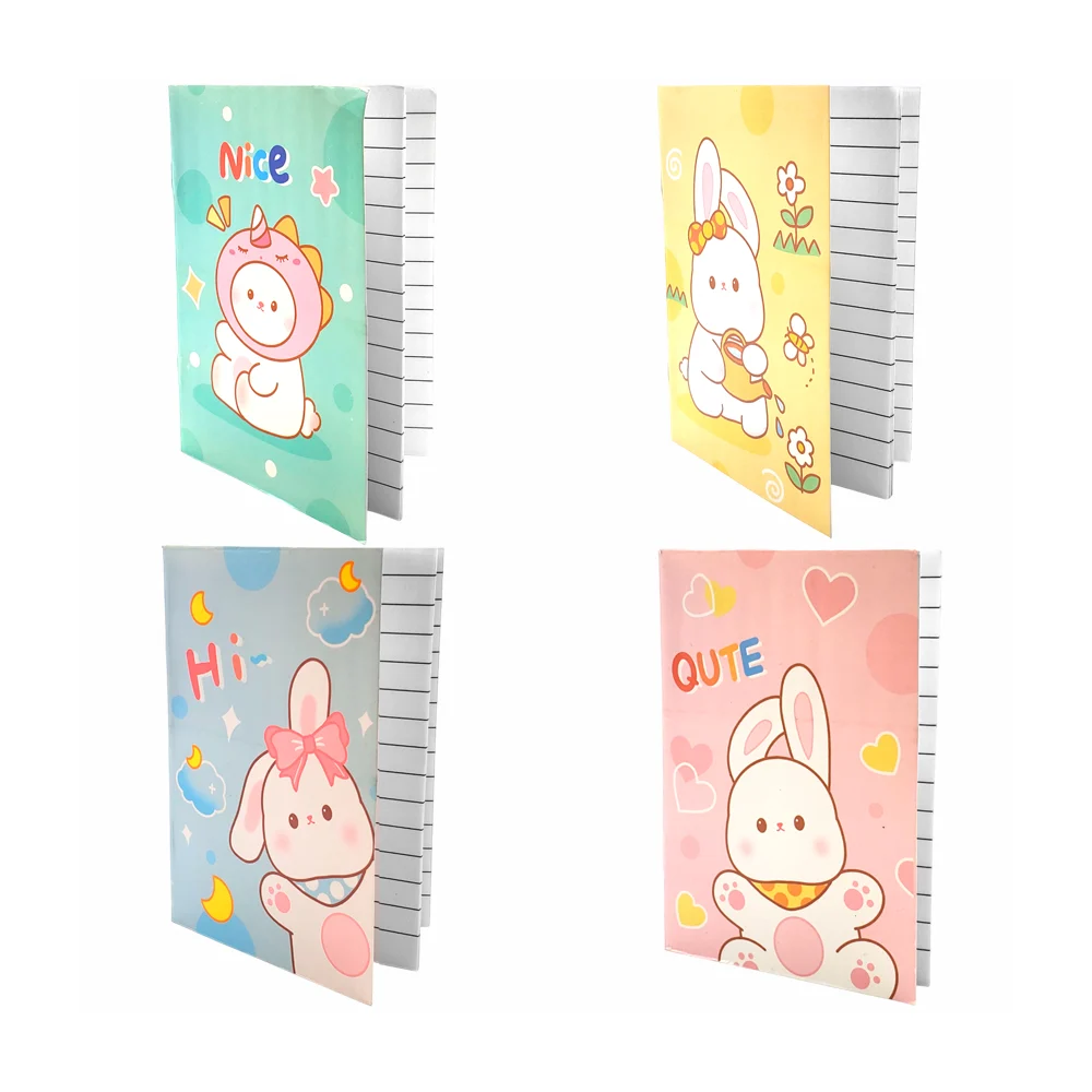 1pza Mini libreta de notas con diseño estampado de conejos kawaii, variedad de diseños / qute / nice / j481