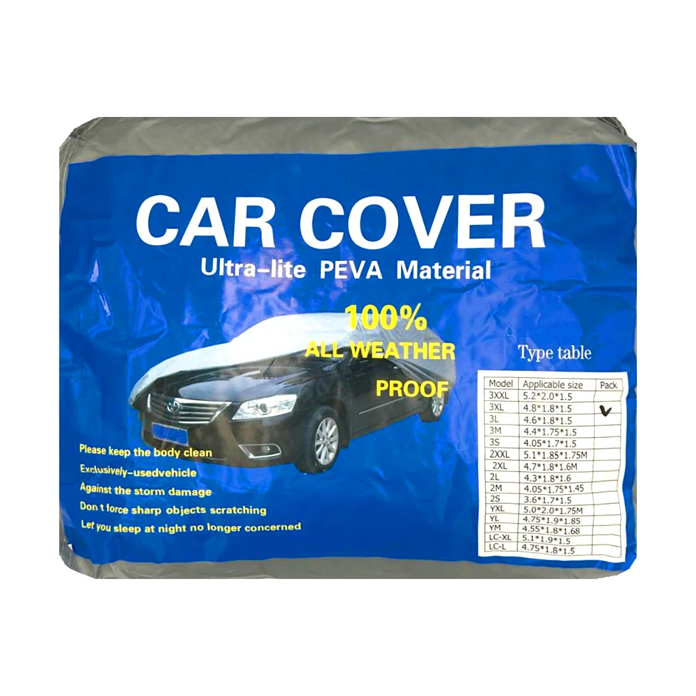 Funda cubierta impermeable para protección de automóvil, 4.8x1.8x1.5 metros / car cover / jcz-xl2