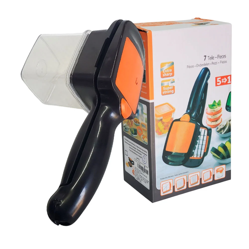 Cortador manual de plástico para alimentos, con cuchillas intercambiables / jjyp208