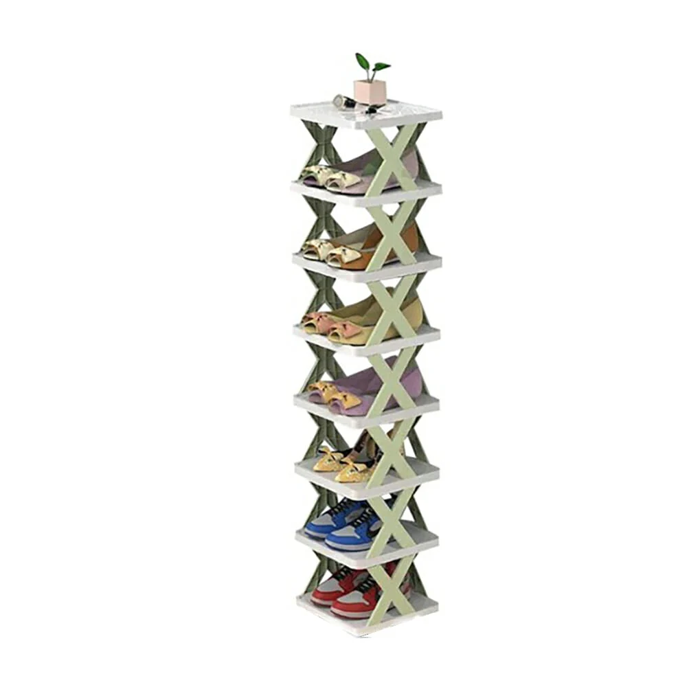 Organizador zapatero con 8 repisas de plástico desmontables, variedad de colores / jjyp469