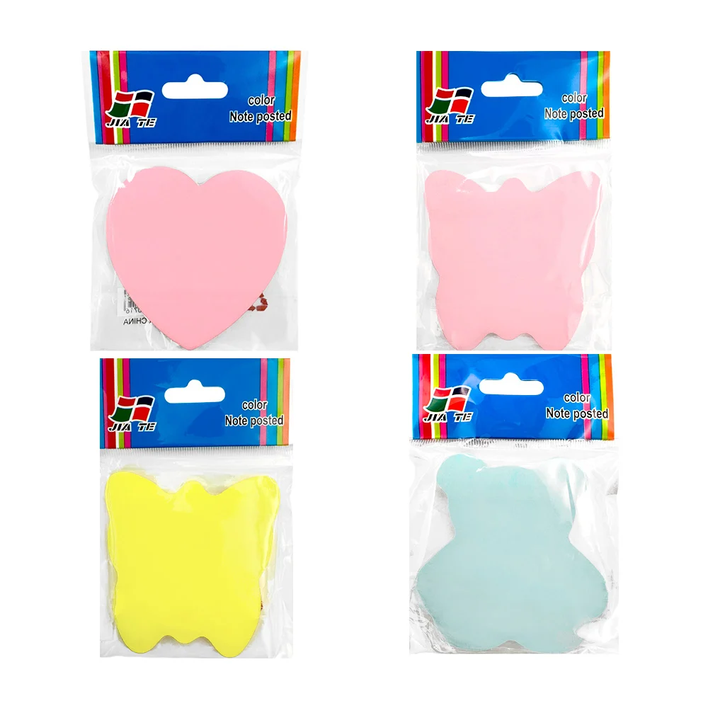 1 Paquete de post its de colores con formas, variedad de colores y formas / jia te / jt-k001