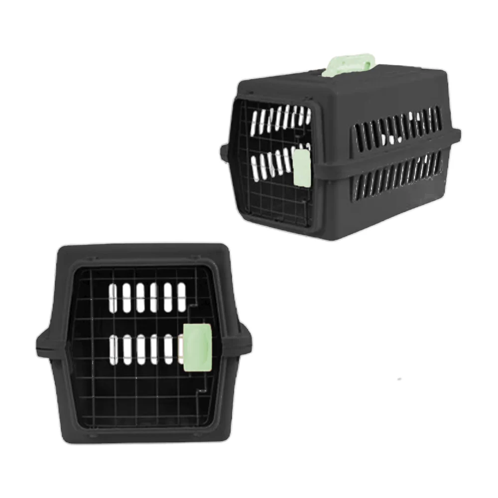 Jaula transportadora de plástico 30x48x32cm para mascotas, variedad de colores / 2469