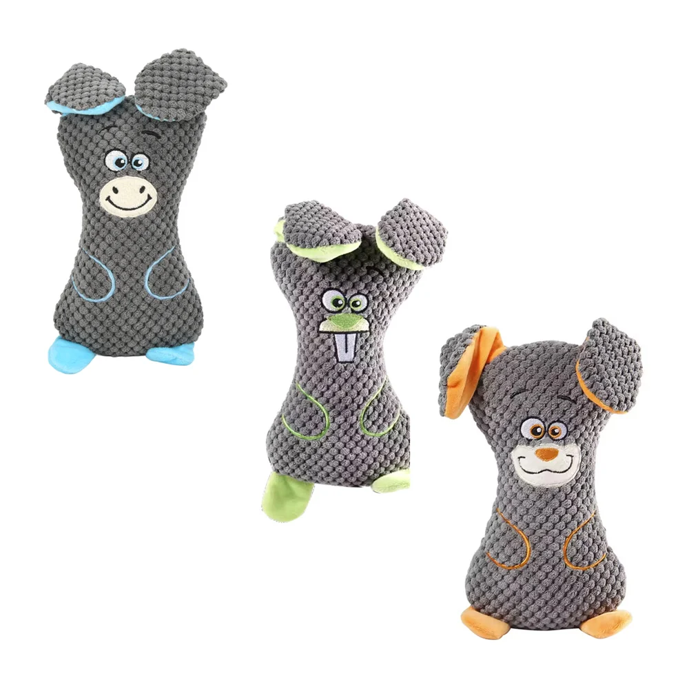 Mordedera - juguete de peluche para mascota con diseño de conejo, chifle y orejas móviles, variedad de diseños y colores / jr2562 / 2562
