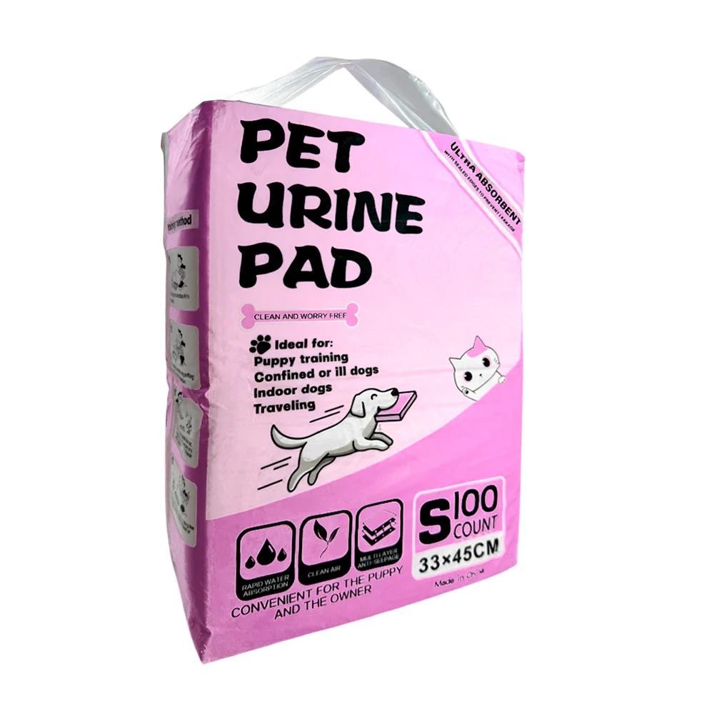 Paquete de 100 tapetes pequeños para orina de mascota, entrenamiento, ultra absorbente y uso exterior e interior / 33x45cm / pet urine pad