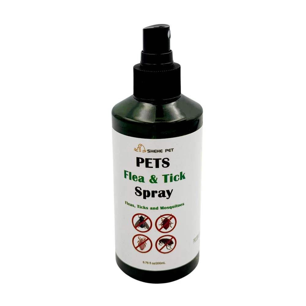 Spray indirecto de 200ml antiplagas para mascotas, elimina garrapatas, pulgas, chinches y moscas, variedad de usos / flea y tick / shehe pet