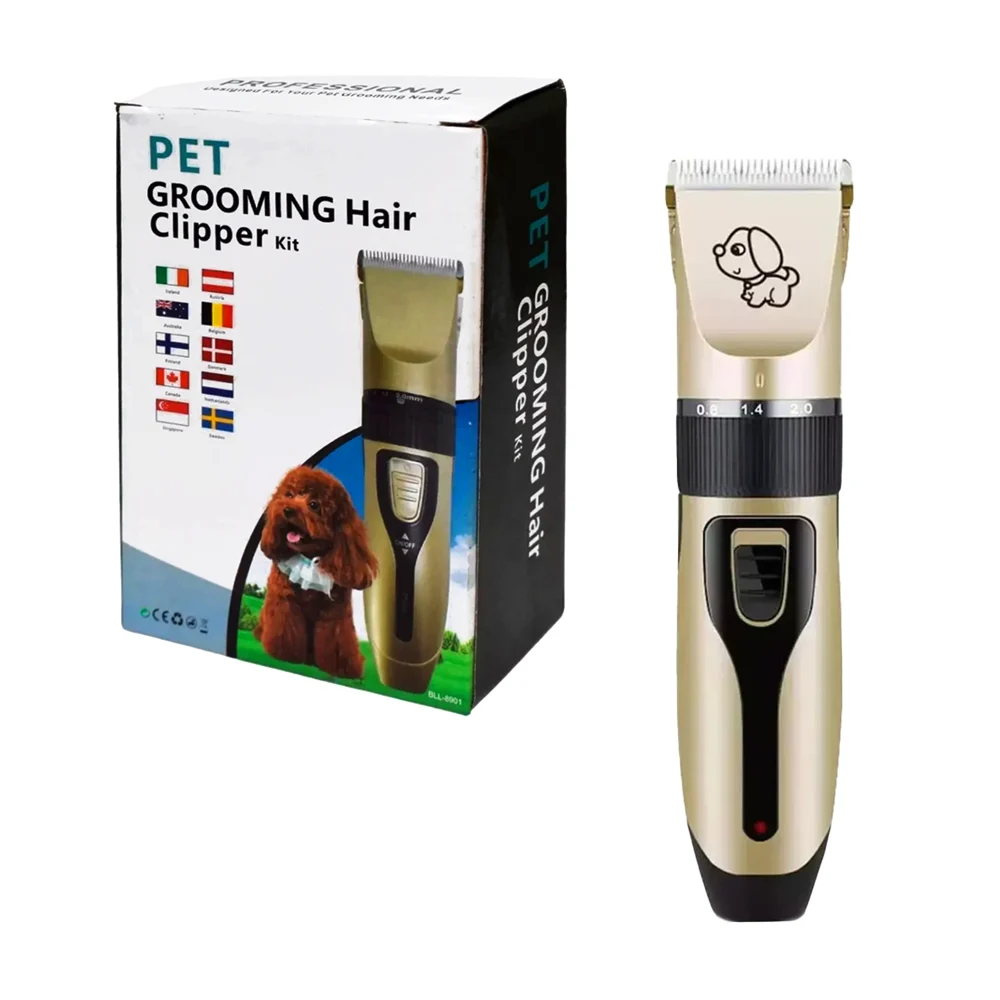 Set de máquina rasuradora para mascota con tijeras, cepillo, lima y alicates para uñas, variedad de usos / bll-8901