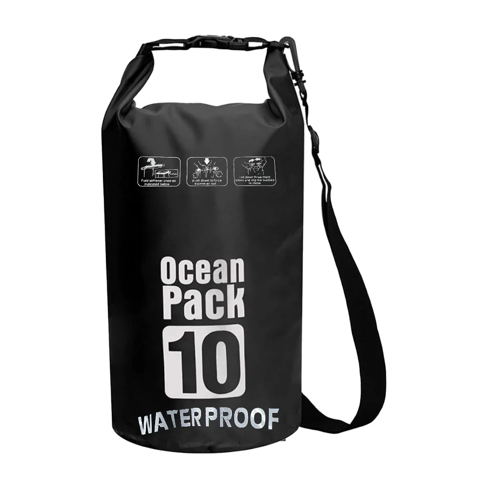 Bolsa impermeable multifuncional ocean con capacidad de 10 litros, variedad de colores