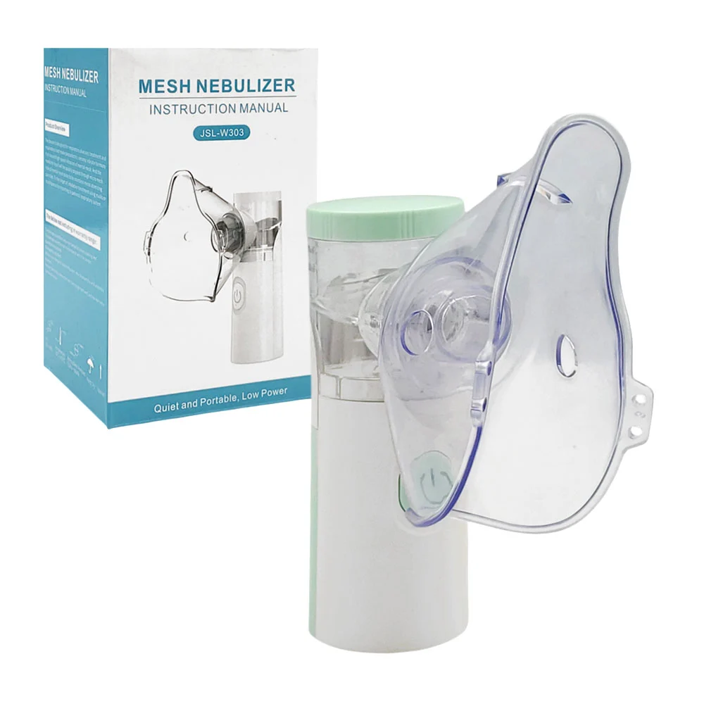 Mini nebulizador portátil recargable, con capacidad de 13ml, boquilla y mascarilla plástica / mesh nebulizer / jsl-w303 / whq-01