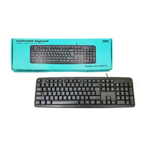 Teclado alámbrico con conexión usb, teclas ergómicas, diseño tradicio…