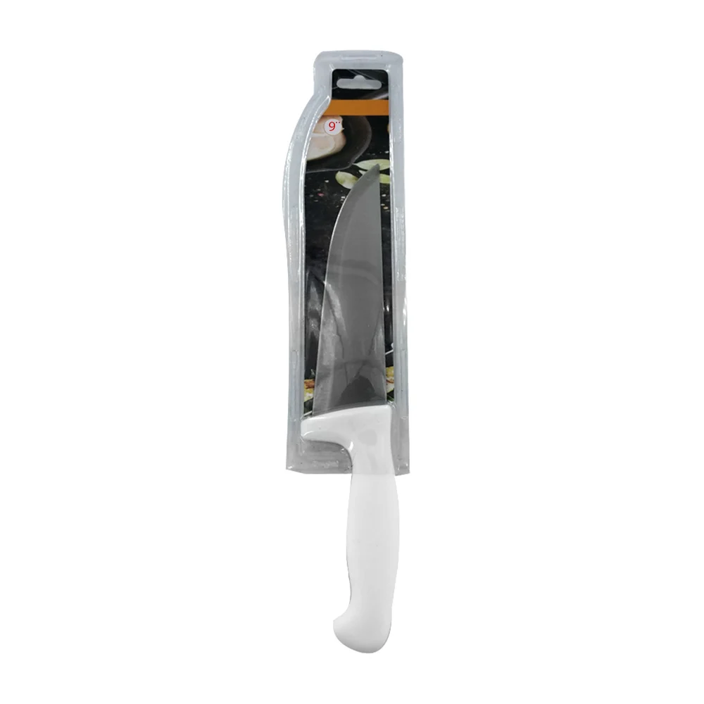 Cuchillo de acero inoxidable con hoja de 9 pulgadas y mango de plástico para cocina / kc42380