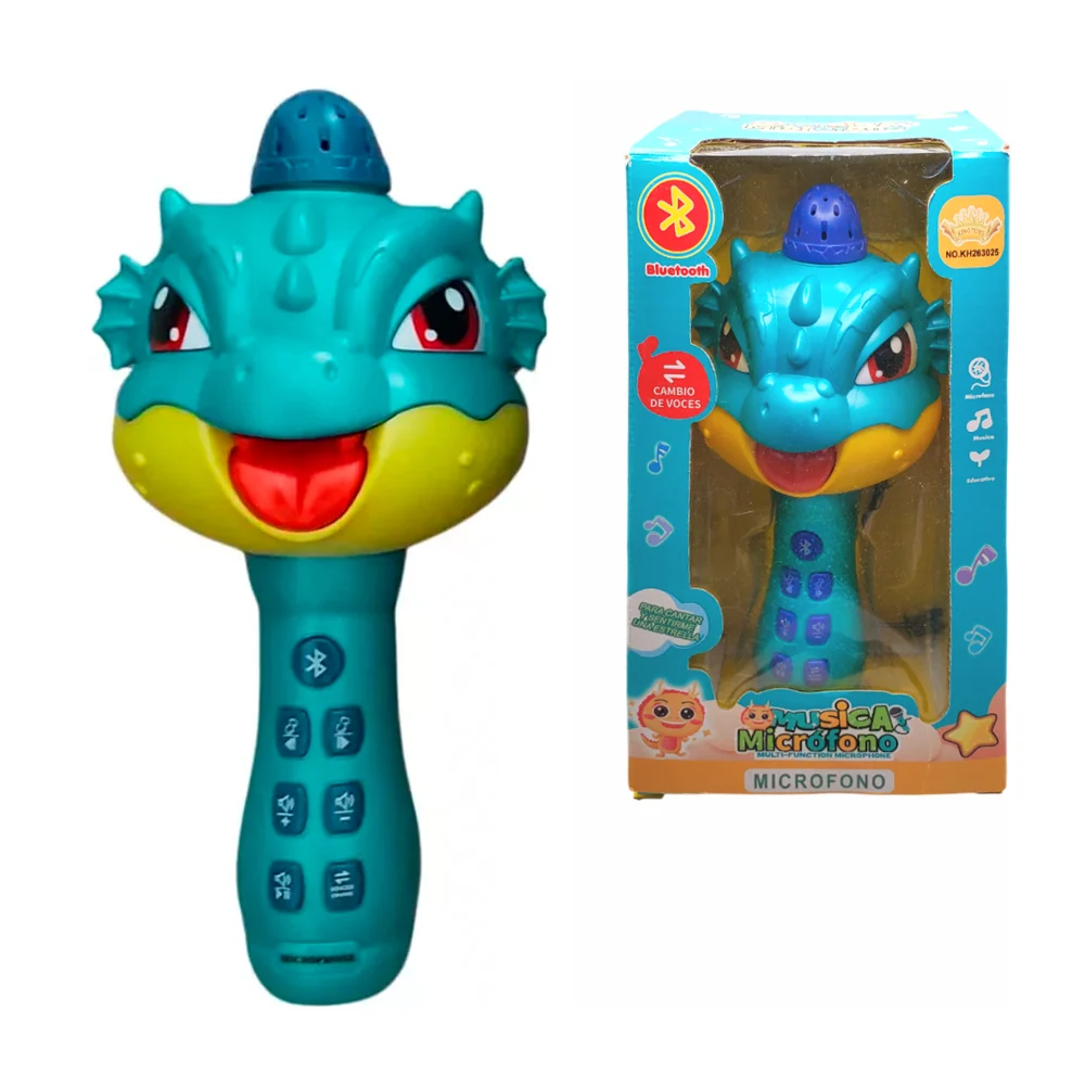 Micrófono didáctico bluetooth de juguete con cambio de voces y diseño de dragón / kh263025