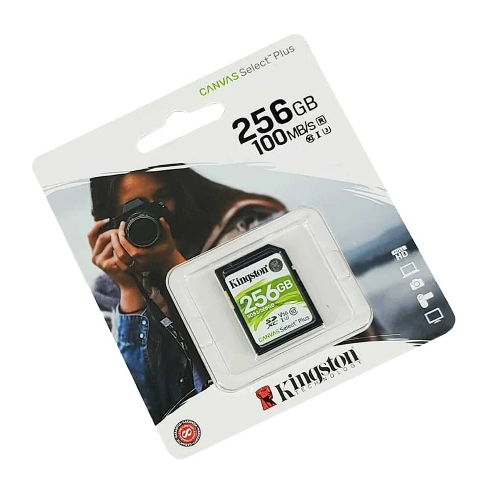 Memoria sd Kingston sdxc canvas select 100r cl10 uhs-1 v30 / sds2/256gb