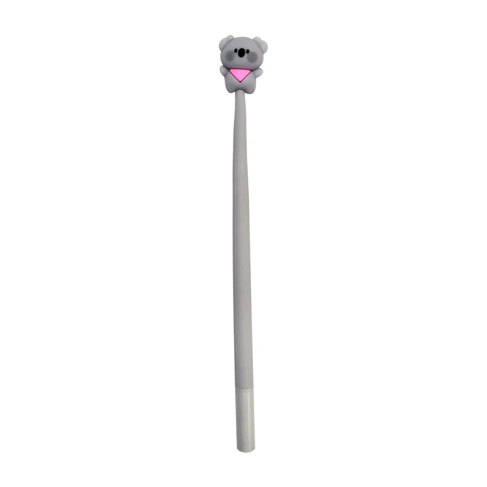 Pluma / bolígrafo, flexible con diseño de animales kawaii de silicona, variedad de diseños / kk-7234
