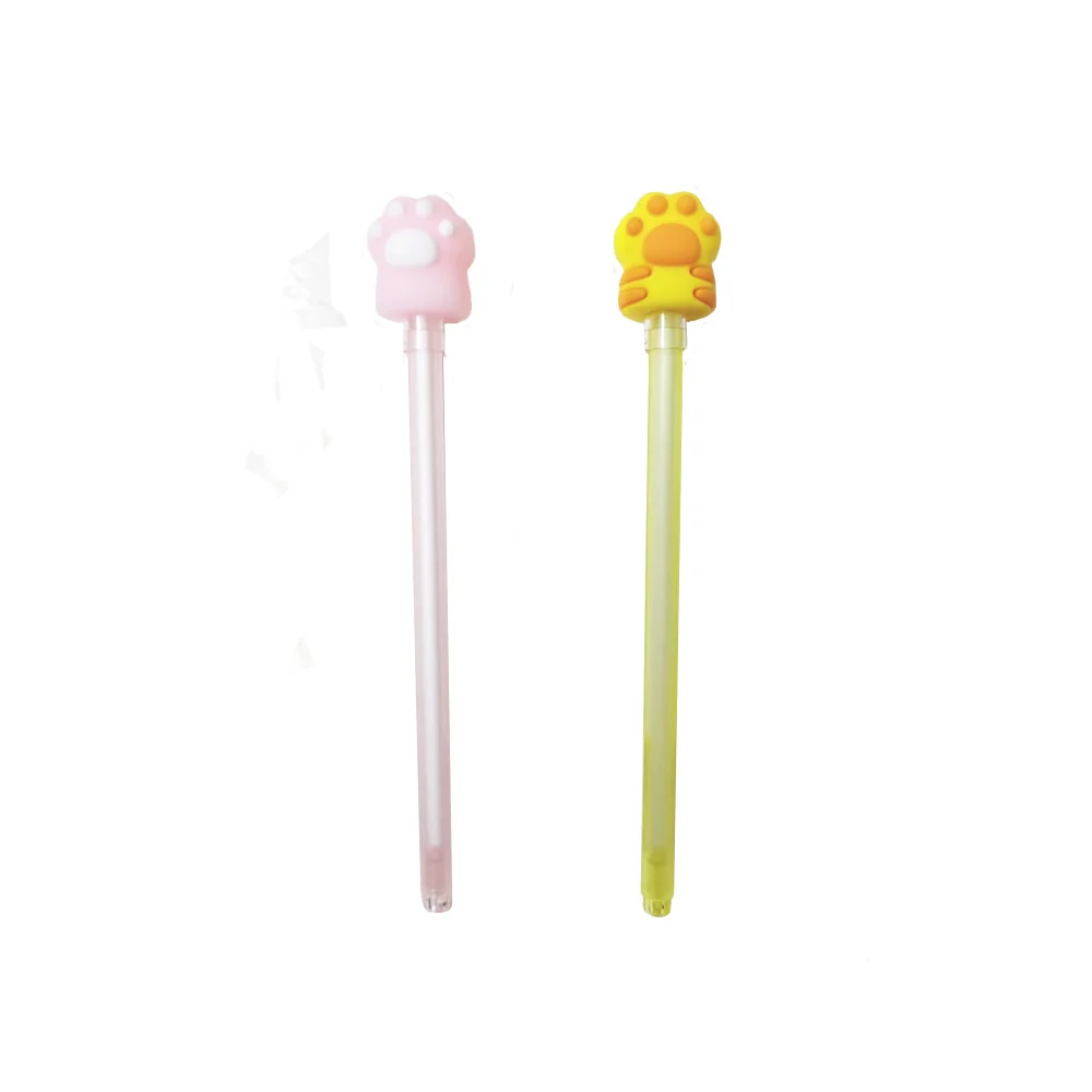 1pza pluma de tinta negra con figura en forma de pata de gato 0.5mm, variedad de diseños / kk-7447