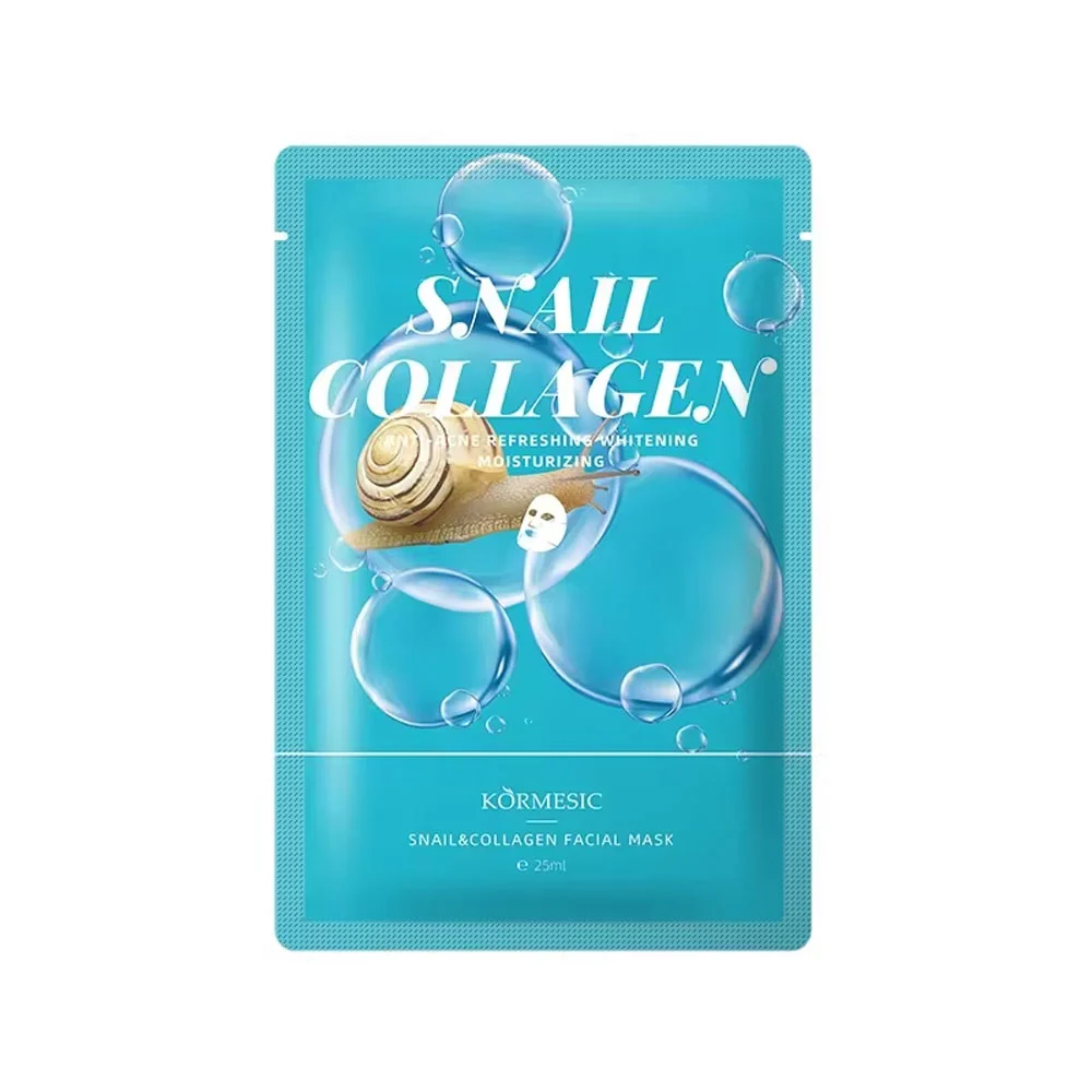 1pza Mascarilla facial hidratante kormesic con extracto de colágeno y baba de caracol 25ml / kmc86559