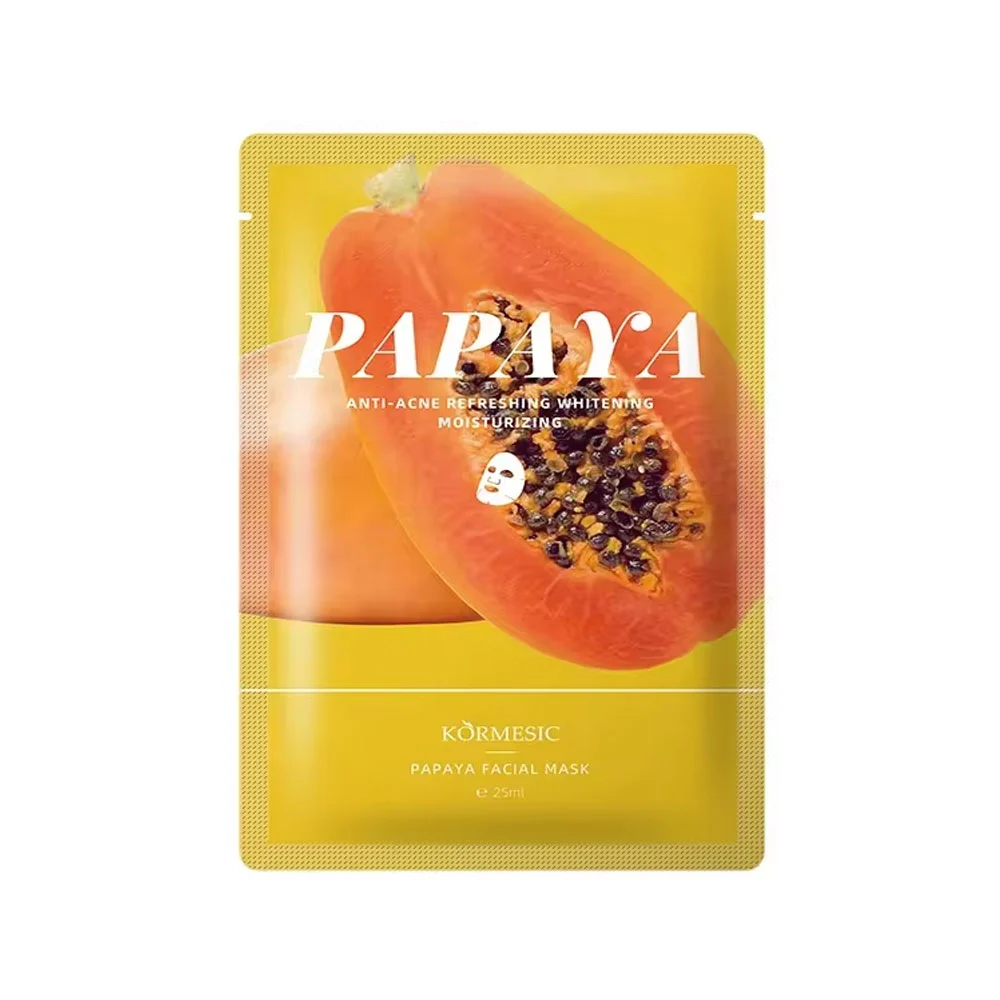 Mascarilla facial hidratante kormesic con extracto de papaya, 25ml / kmc86801