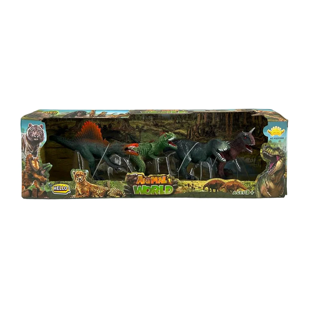 Paquete con 4 dinosaurios de juguete para maqueta, variedad de modelos / animal world