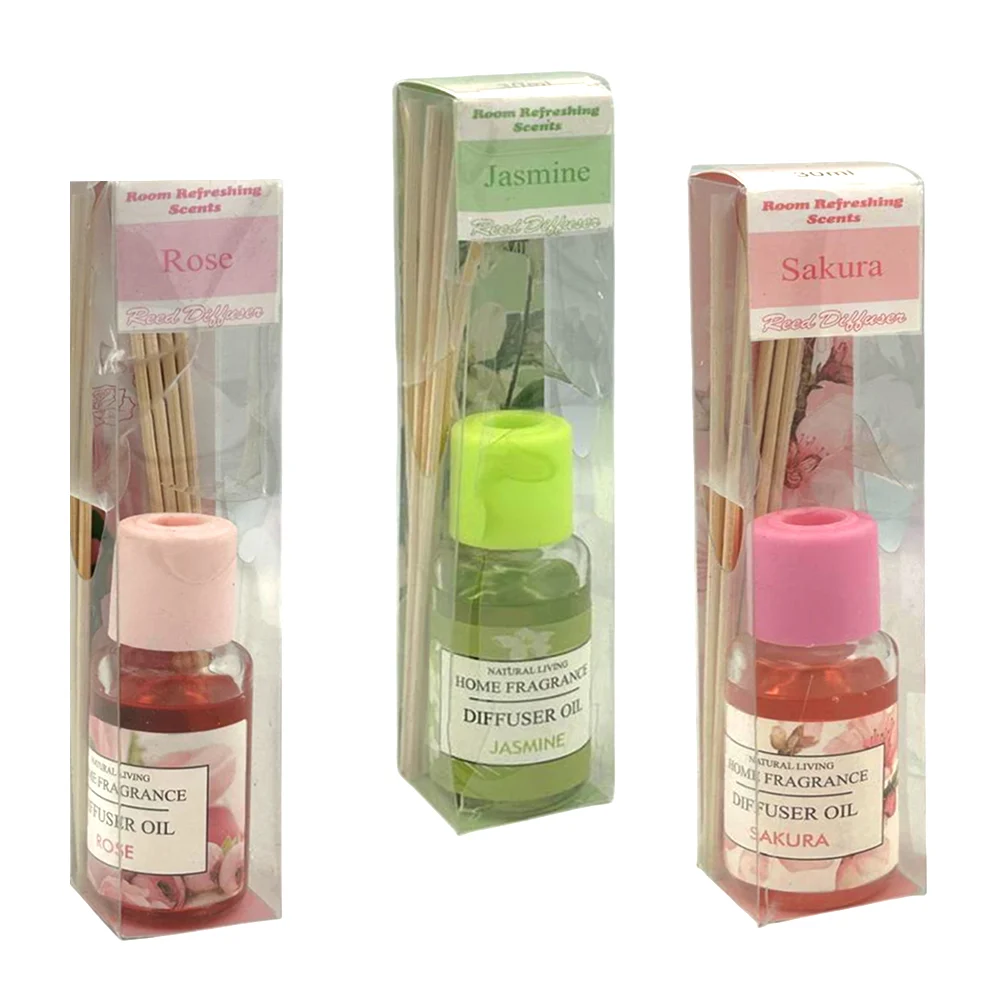 Ambientador aromatizante difusor de 30ml con fragancia + 6 palillos de madera, variedad de aromas / reed diffuser / 0092a
