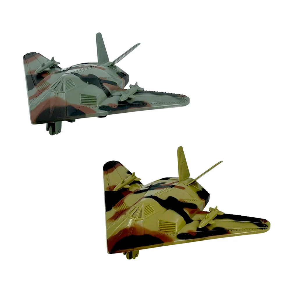 1pza de avión militar con estampado de camuflaje de juguete con función de fricción con, variedad de colores / l95-55yf