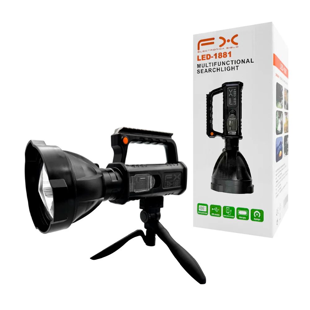 1pza Lámpara multifuncional grande, led, recargable, con entrada usb, tipo c y 4 modos de iluminación, variedad de funciones / fx / led-1881