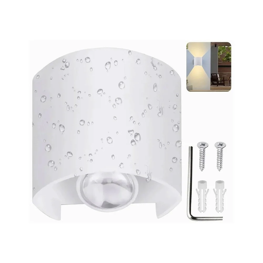 Lámpara led para pared de uso interior y exterior con consumo de 2 watts ip67