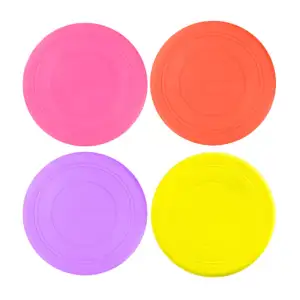 1pza Juguete lanzable frisbee para mascotas, de plástico flexible, va…