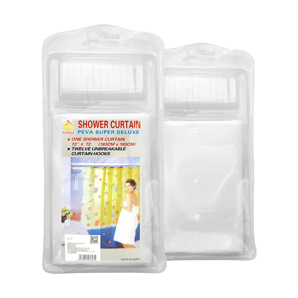 Cortina de baño impermeable xinfu con 12 colgantes y diseño liso 183x183cm, variedad de colores / shower curtain / lf-yl8568