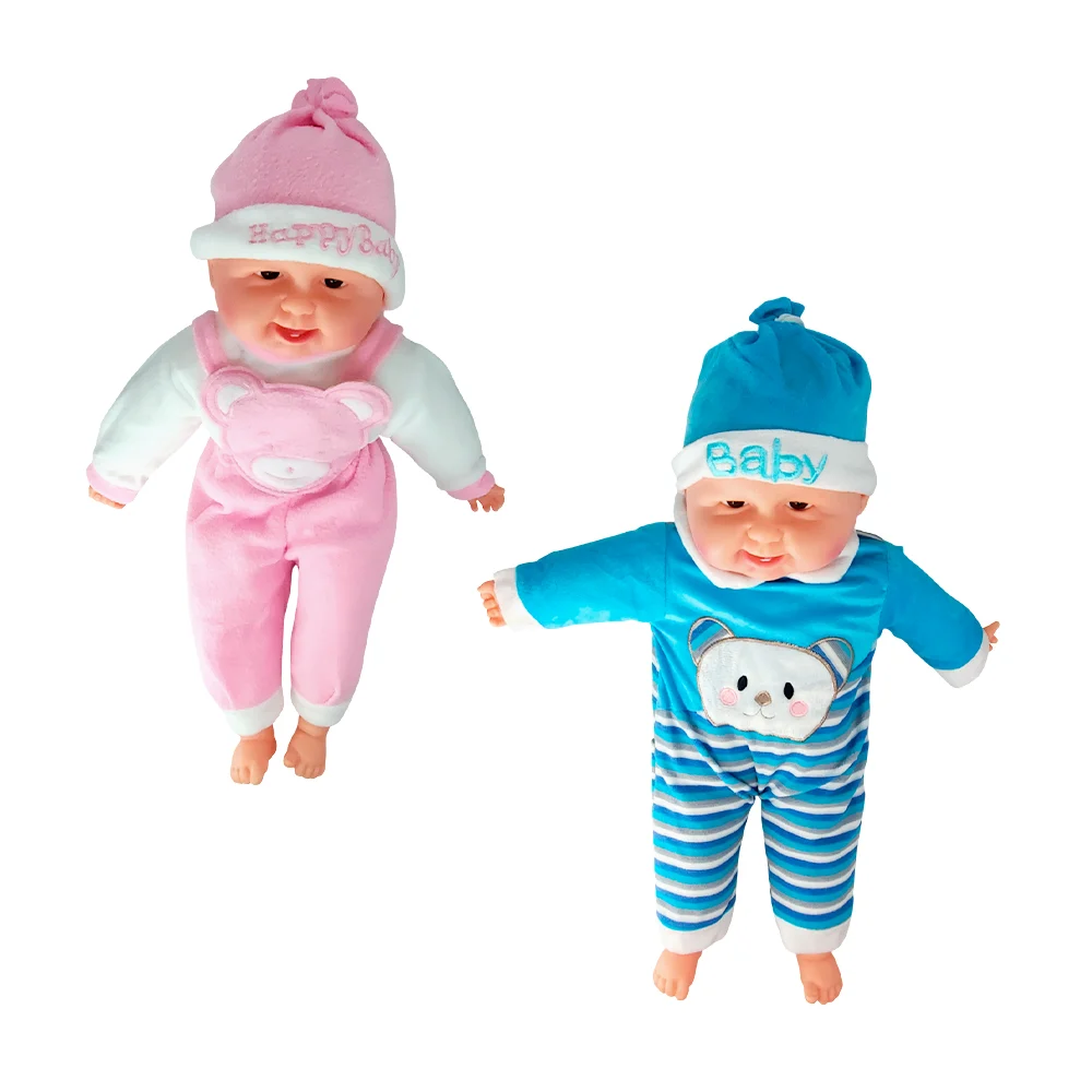 Muñeco bebé con ropa, gorro y sonido, 50cm, variedad de colores / ln70-k03