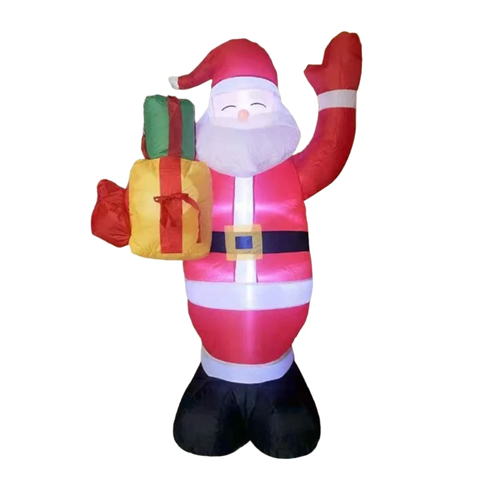 Inflable en forma de santa claus con regalo, 135cm / merry christmas