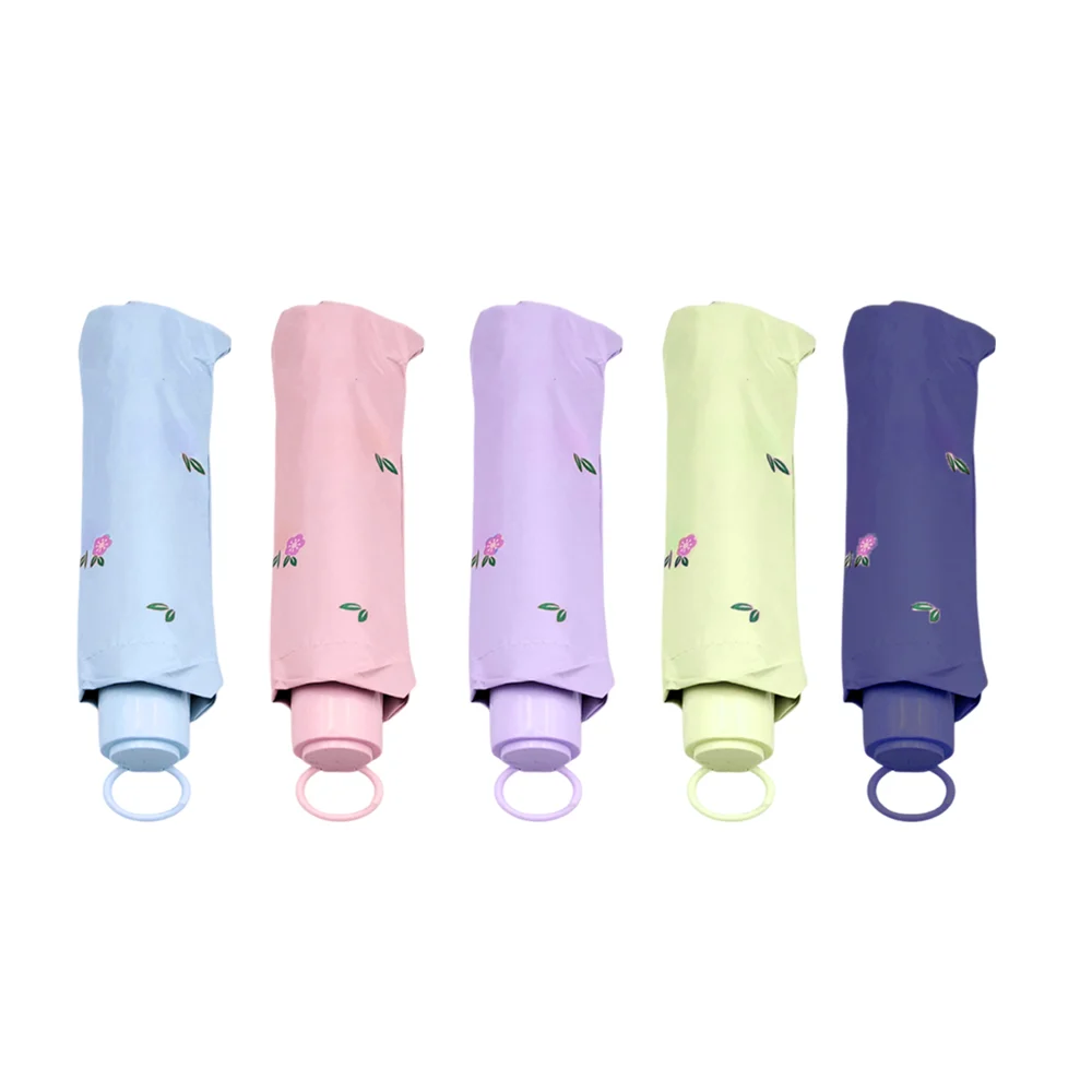 Sombrilla - paraguas de bolsillo de 65 cm, con estampado de flores y moños, variedad de colores / lu1306 / lu1307